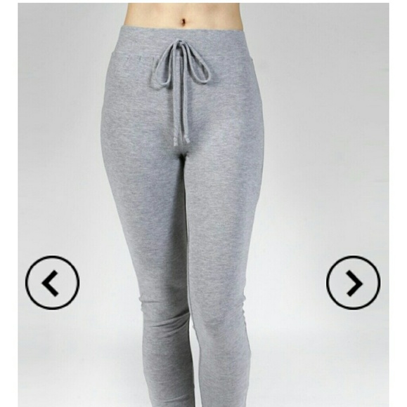 French Terry fitted drawstrings pants 🎁 sale🎁 - Picture 4 of 4